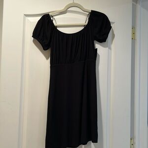Lulu’s Black Ribbed Dress